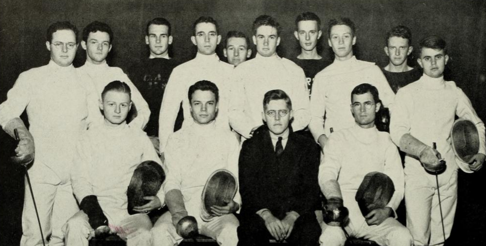Harry Rulnick last fencer on the right.