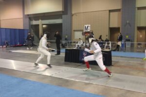 Gabriel Guevarra, foil bout, Richmond, NAC