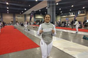 Sabrina with first NAC DE round slip, Richmond NAC