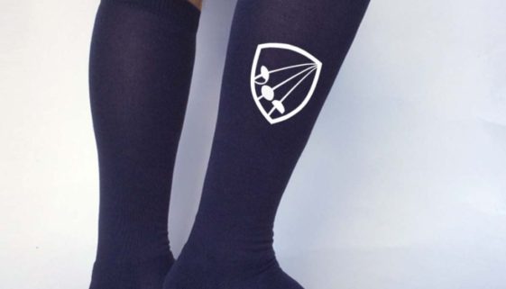 All_American_Fencing_Socks_ _SP 035 NAVY_White_Lifestyle